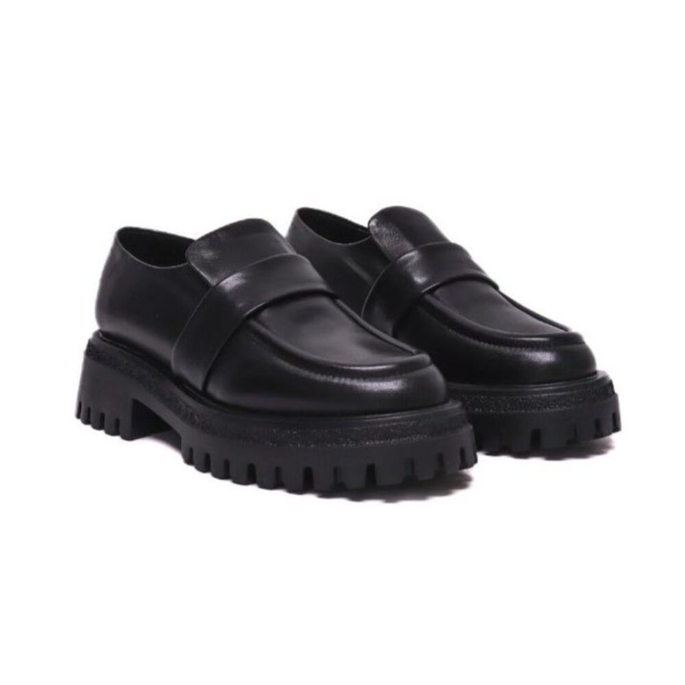 Halmanera Reed chunky sole leather black loafer 7 / 7.5